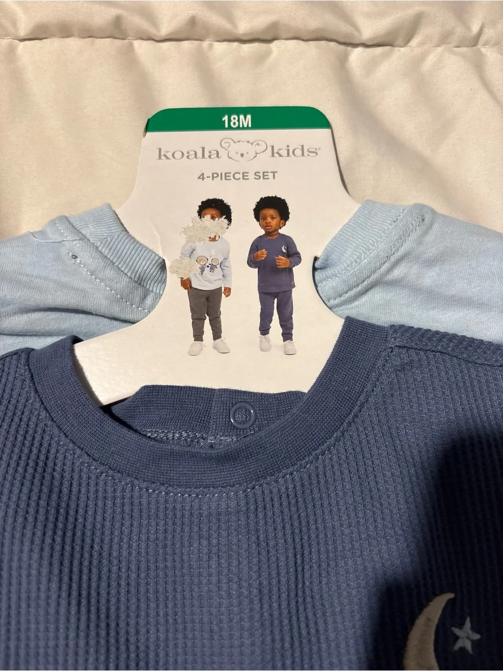 Koala Kids Boys Navy & Light Blue 2-Piece Matching Sets - Space Bear Print